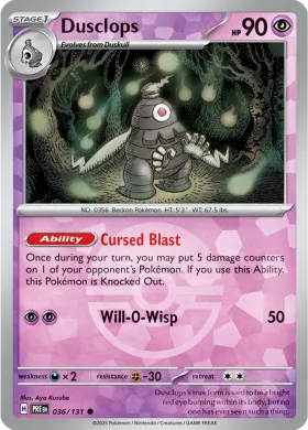 Dusclops (PRE 36) Prismatic Evolutions