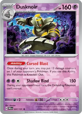 Dusknoir (PRE 37) Prismatic Evolutions
