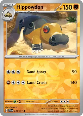 Hippowdon (PRE 53) Prismatic Evolutions