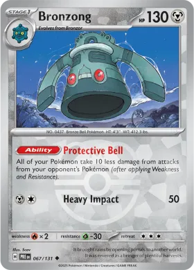 Bronzong (PRE 67) Prismatic Evolutions