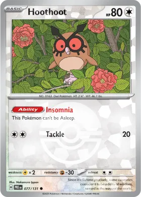 Hoothoot (PRE 77) Prismatic Evolutions