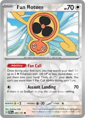 Fan Rotom (PRE 85) Prismatic Evolutions