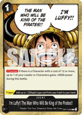 I'm Luffy!! The Man Who Will Be King of the Pirates!! (OP17 096) The World's Strongest Warriors