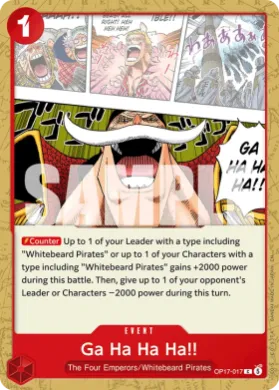 Ga Ha Ha Ha!! (OP17 017) The World's Strongest Warriors