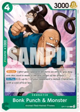 Bonk Punch & Monster (OP17 028) The World's Strongest Warriors