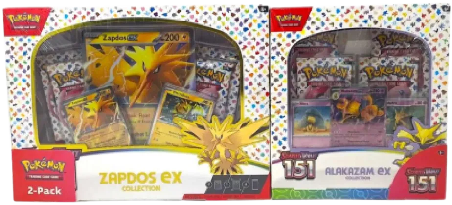 Costco Scarlet & Violet 151: Zapdos ex & Alakazam ex Bundle