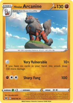 Hisuian Arcanine (LOR 84) Lost Origin