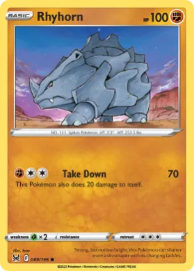 Rhyhorn (LOR 89) Lost Origin