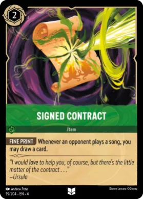 Signed Contract (4URS 99) Ursula's Return