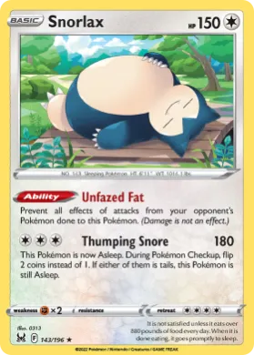 Snorlax (LOR 143) Lost Origin
