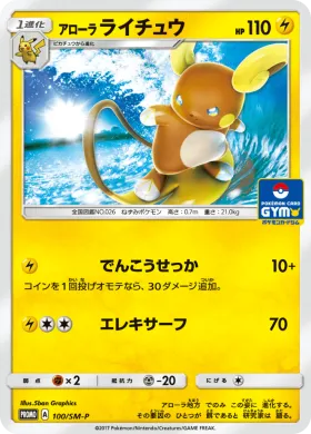アローラライチュウ (Alolan Raichu) (SMP 100) Sun & Moon Promos