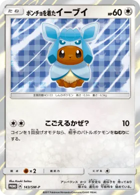 ポンチョを着たイーブイ (Poncho-wearing Eevee) (SMP 143) Sun & Moon Promos