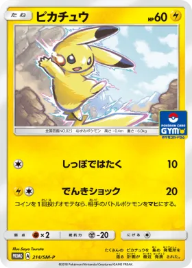ピカチュウ (Pikachu) (SMP 214) Sun & Moon Promos