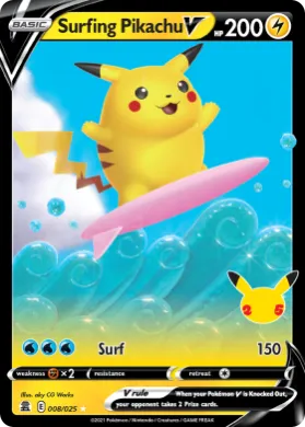 Surfing Pikachu V (CEL 8) Celebrations