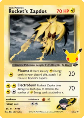 Rocket's Zapdos (CEL 15) Celebrations