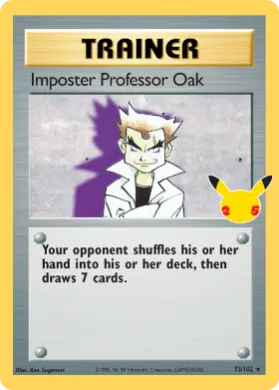 Imposter Professor Oak (CEL 73) Celebrations