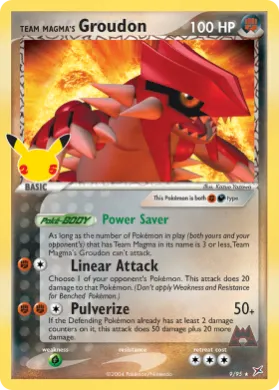 Team Magma's Groudon (CEL 9) Celebrations