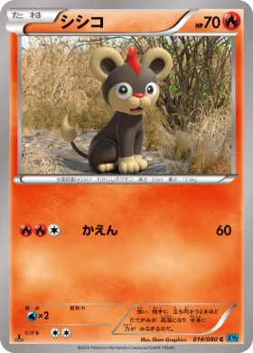 シシコ (Litleo) (XY2 014) Wild Blaze