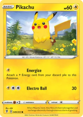 Pikachu (EVS 49) Evolving Skies