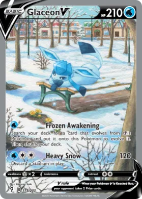 Glaceon V (EVS 175) Evolving Skies