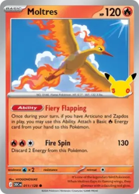 Moltres (30C 011) 30th Celebration