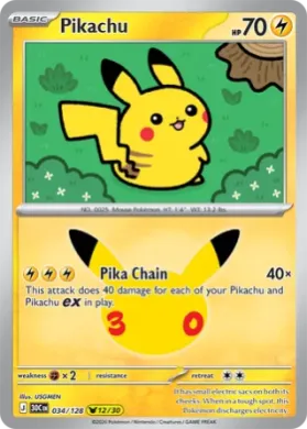 Pikachu (30C 034) 30th Celebration