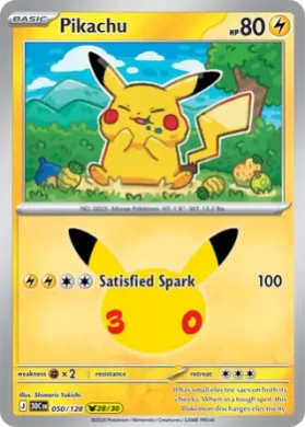 Pikachu (30C 050) 30th Celebration