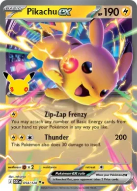 Pikachu ex (30C 054) 30th Celebration