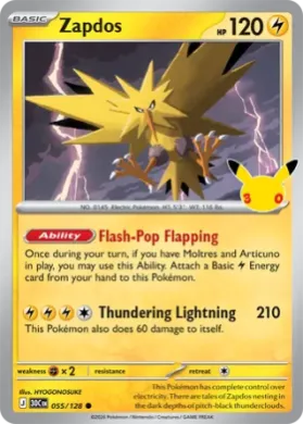 Zapdos (30C 055) 30th Celebration