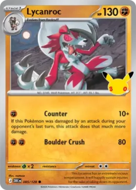 Lycanroc (30C 085) 30th Celebration