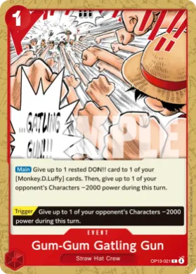 Gum-Gum Gatling Gun (ST31 OP13-021) RED Monkey.D.Luffy