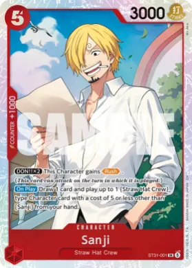 Sanji (ST31 ST31-001) RED Monkey.D.Luffy