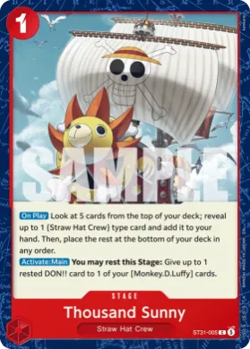 Thousand Sunny (ST31 ST31-005) RED Monkey.D.Luffy