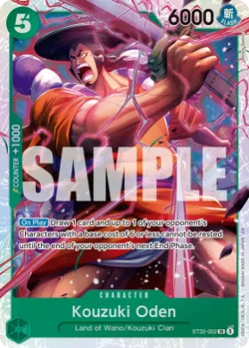 Kouzuki Oden (ST32 ST32-002) GREEN Roronoa Zoro