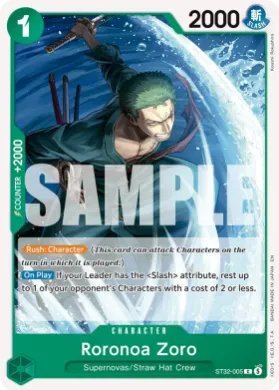 Roronoa Zoro (ST32 ST32-005) GREEN Roronoa Zoro