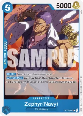 Zephyr(Navy) (ST33 OP12-046) BLUE Kuzan