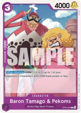 Baron Tamago & Pekoms (ST34 ST34-005) PURPLE Charlotte Katakuri
