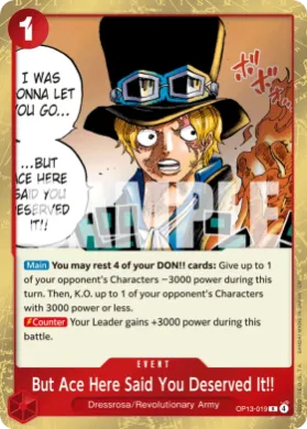 But Ace Here Said You Deserved It!! (ST35 OP13-019) RED/BLACK Sabo