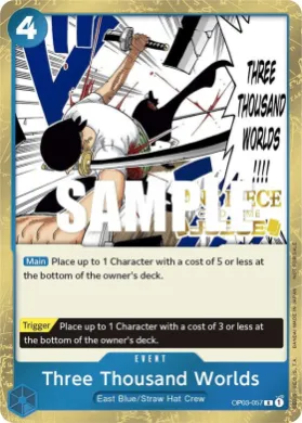 Three Thousand Worlds (JDG OP03-057) Judge Promos