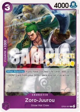 Zoro-Juurou (JDG OP05-067) Judge Promos