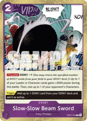 Slow-Slow Beam Sword (JDG OP07-076) Judge Promos
