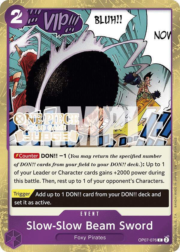 Slow-Slow Beam Sword OP07-076 One Piece card