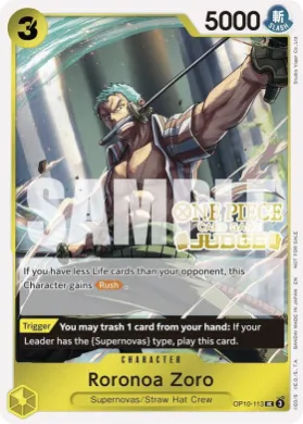 Roronoa Zoro (JDG OP10-113) Judge Promos