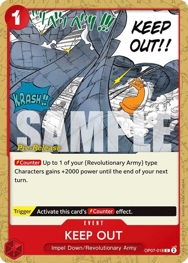 KEEP OUT OP07-018 One Piece card