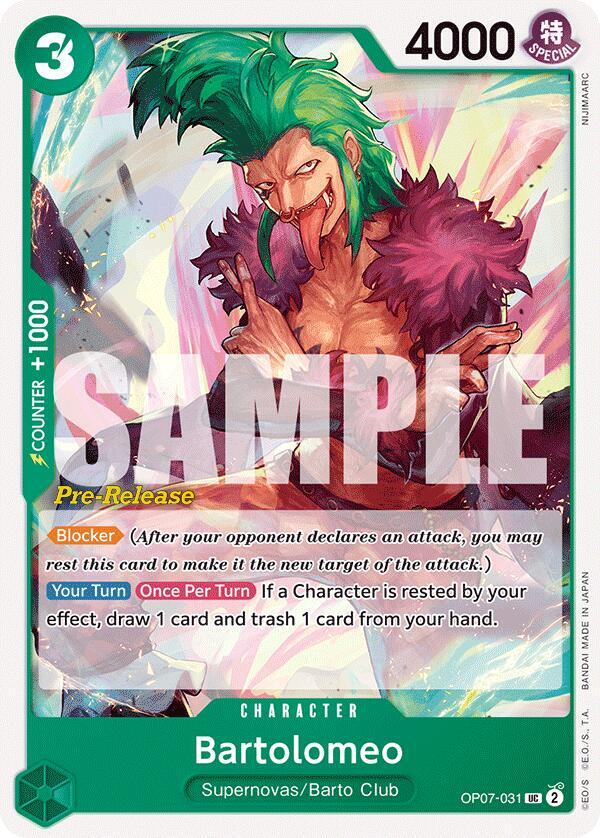 Bartolomeo OP07-031 One Piece card