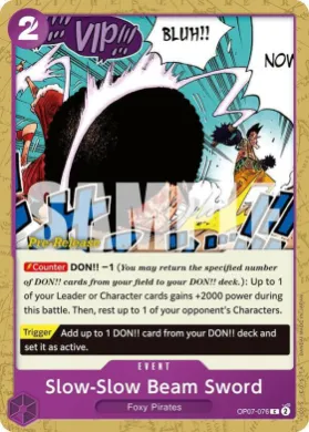 Slow-Slow Beam Sword (OP07P OP07-076) Promos: 500 Years into the Future