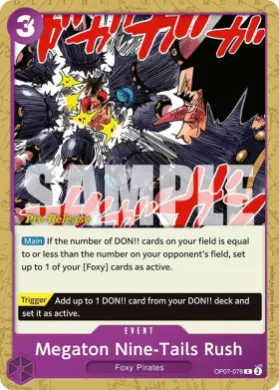 Megaton Nine-Tails Rush (OP07P OP07-078) Promos: 500 Years into the Future