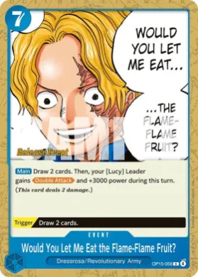 Would You Let Me Eat the Flame-Flame Fruit? (OP15P OP15-056) Promos: Adventure on Kami's Island