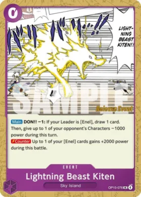Lightning Beast Kiten (OP15P OP15-076) Promos: Adventure on Kami's Island