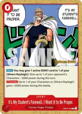 It's My Student's Farewell. I Want It to Be Proper. (OP15P EB04-009) Promos: Adventure on Kami's Island